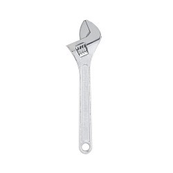Vulcan Threaded Products JLO-060 Adjustable Wrench, 1-3/4 in Wrench Opening, 15 in Overall Length, Drop-Forged Vanadium Alloy Steel Jaw, Steel Body, Specifications Met: ANSI, Steel, Chrome